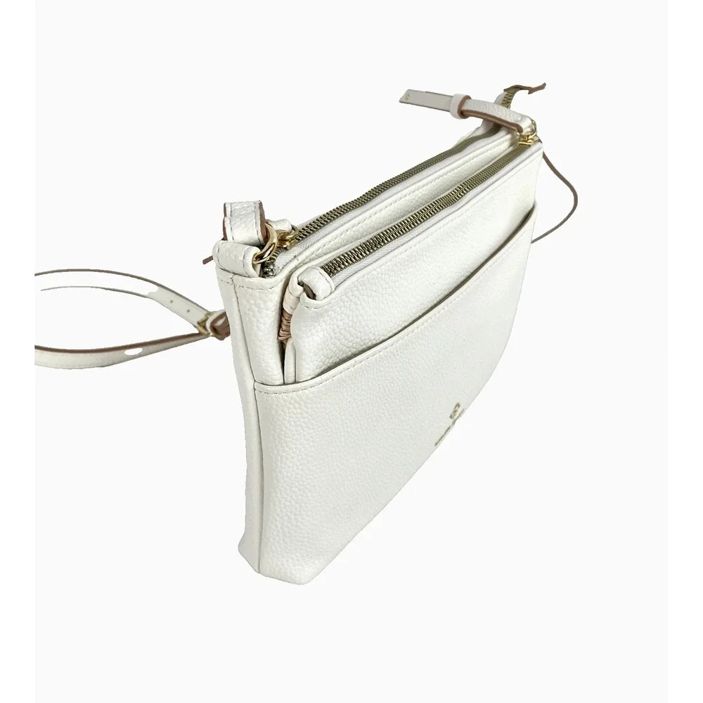 Nanette Lepore Shoulder Bag White Faux Leather Purse Handbag Additional Pouch - Picture 3 of 13